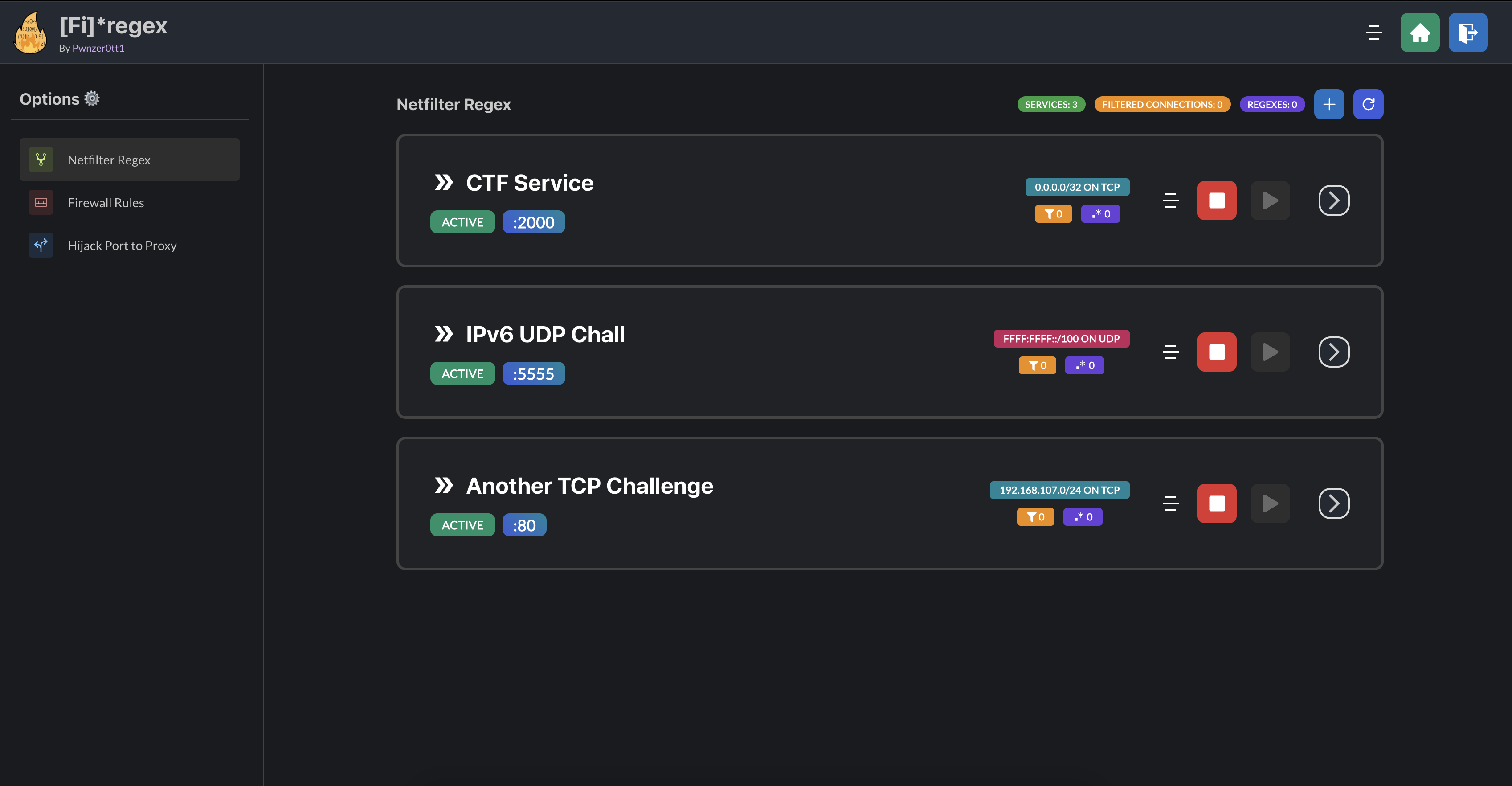 Firegex Network scheme